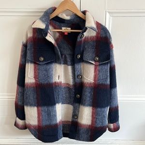 Marine Layer Bailey Shirt Jacket in blue plaid